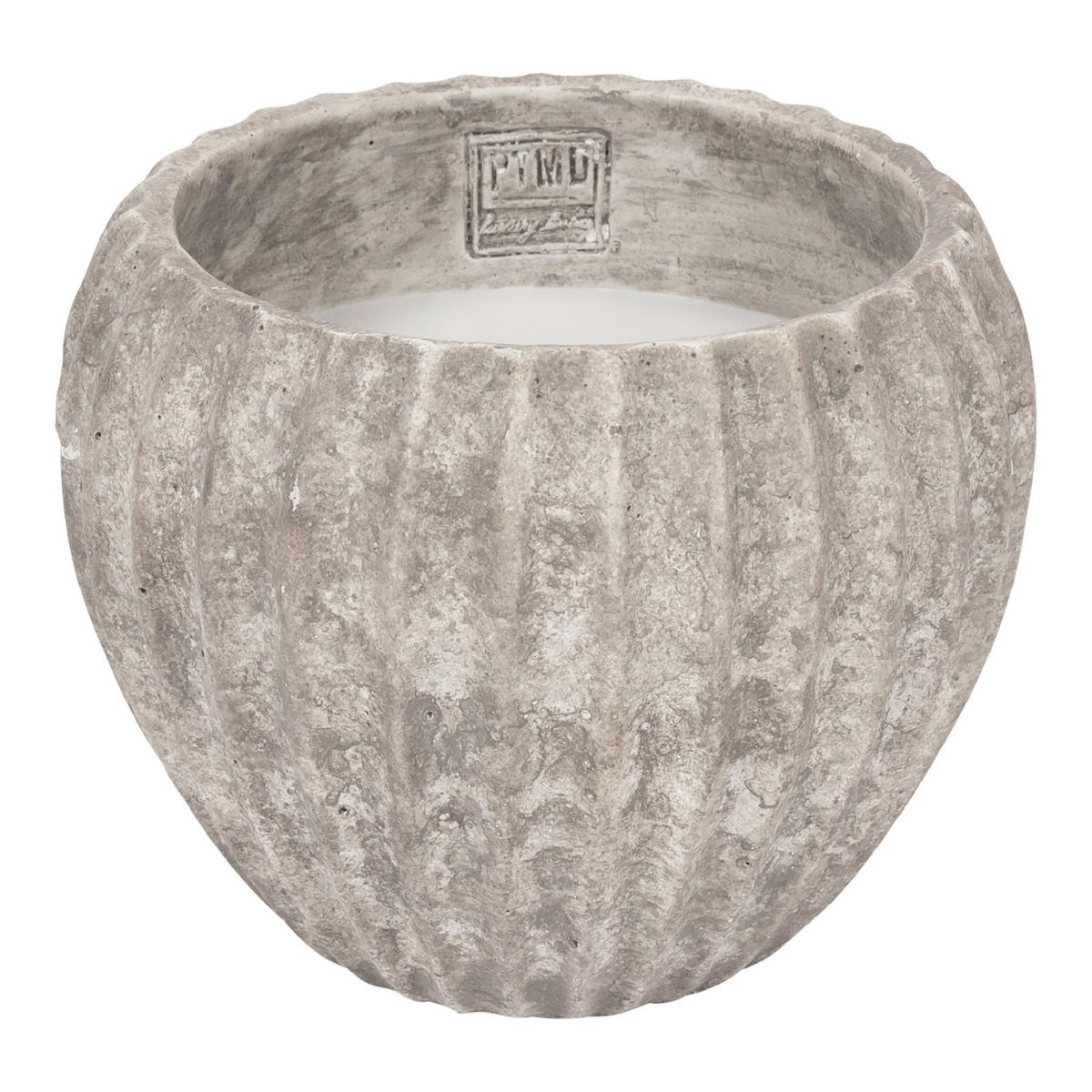 KERZE Yasmeene Beige 20/20/16cm - Beige, Stein (20/16/20cm) - PTMD Collection