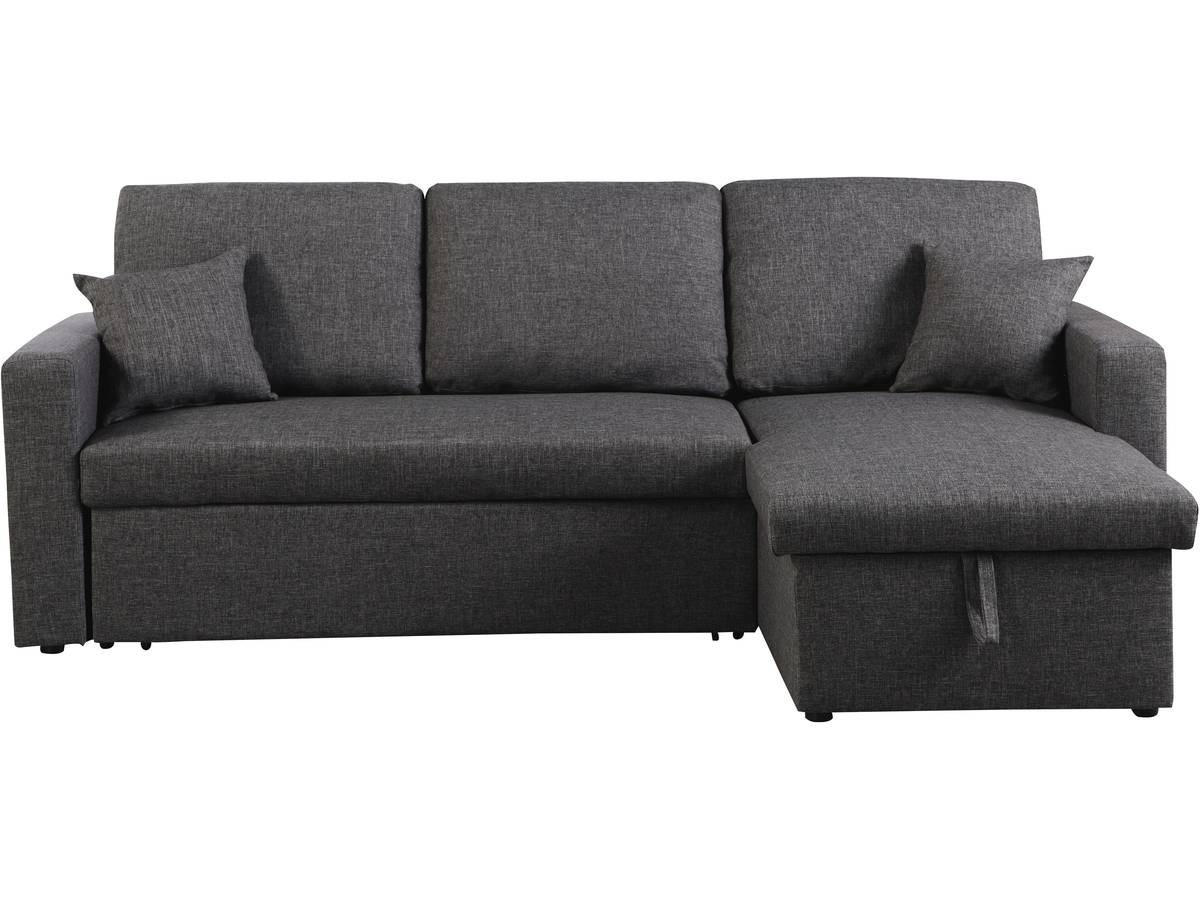 ECKSOFA alain Grau - Dunkelgrau, Textil (145/221cm) - Habitat Garten