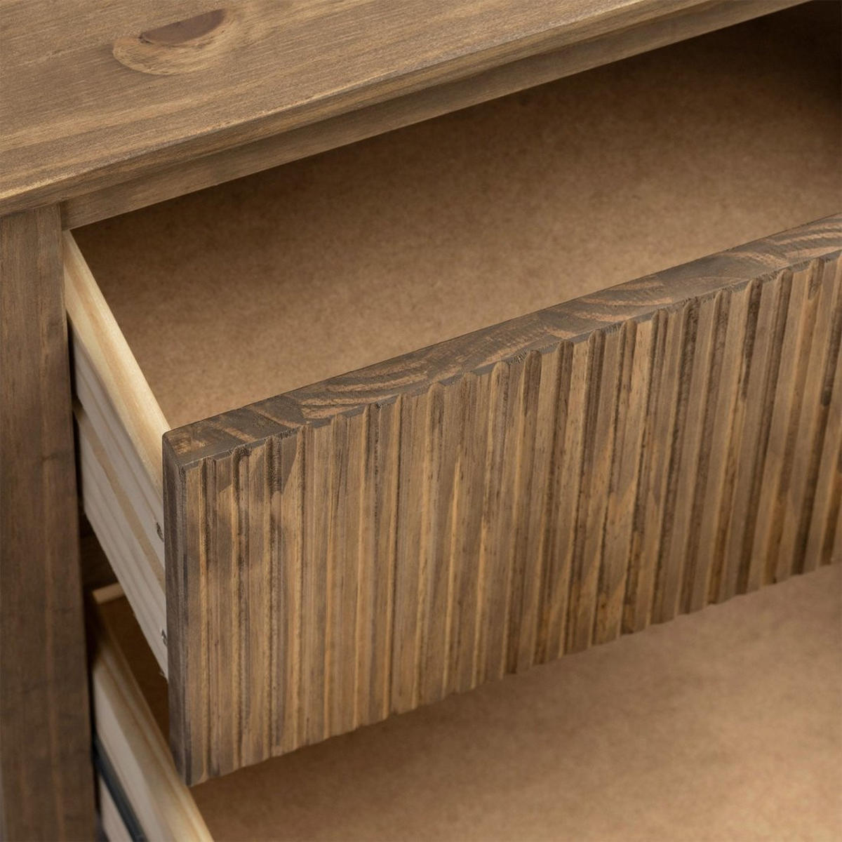 NACHTTISCH 2 SCHUBLADEN Hanne Natürlich 50 cm x 58 cm 2er-Set - Naturfarben, Holz (50/58/39cm) - Klast Home