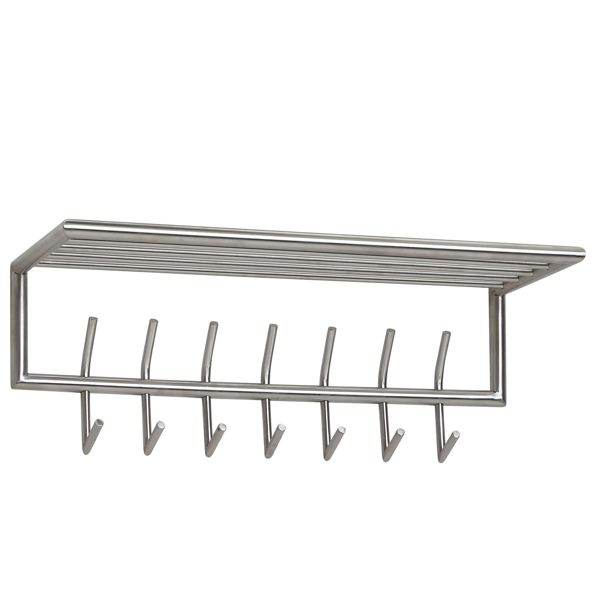WANDGARDEROBE Metall Silber Modern mit Aufbewahrungsmöglichkeiten - Silberfarben, Metall (75/29/30cm) - KADIMA DESIGN