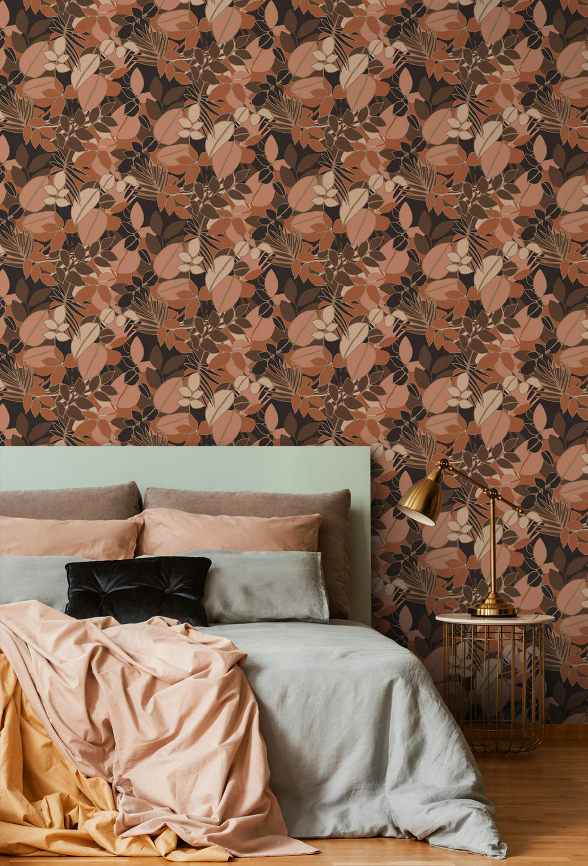 TAPETE Blätter 50 x 900 cm - Pink, Papier (50/900cm) - ESTAhome