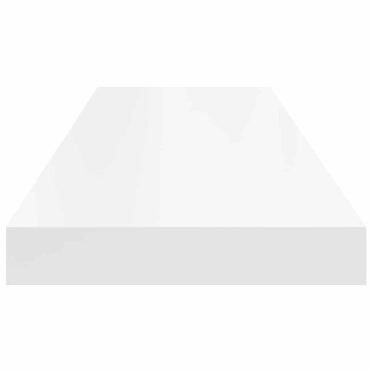 SCHWEBEREGALE 2Er Set Weiss 80/23,5/3,8 Cm Mdf - Weiß, Holzwerkstoff (23.5/3.8/80cm) - vidaXL