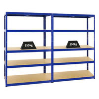 SCHWERLASTREGAL Big Elephant M 2er-Set mit 2x 180x120x60 cm Fachlast 250 kg Blau - Blau, Metall (240/180/60cm) - PROREGAL