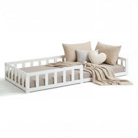 BODENBETT weiß 90/200 cm - Weiß, Holz (90/200cm) - Homestyle4u