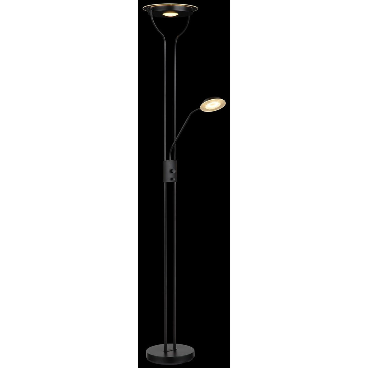 Globo Lighting STEHLEUCHTE BRIANT LED Metall Schwarz matt Lesefunktion ...