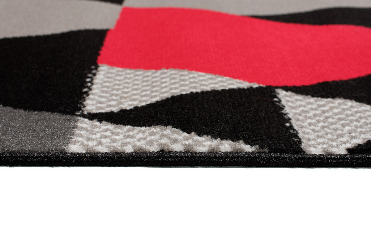 TEPPICH MAYA Rot Dreiecke Meliert 300/400 cm - Rot, Textil (300/400cm) - Tapiso