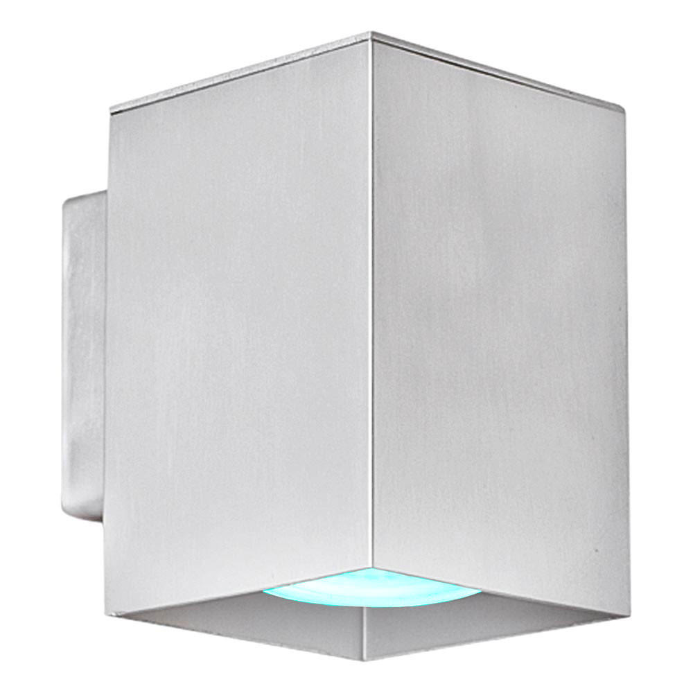 LED WANDLEUCHTE Aluminium Silber - Silberfarben, Metall (10.6/10.6/7.5cm)