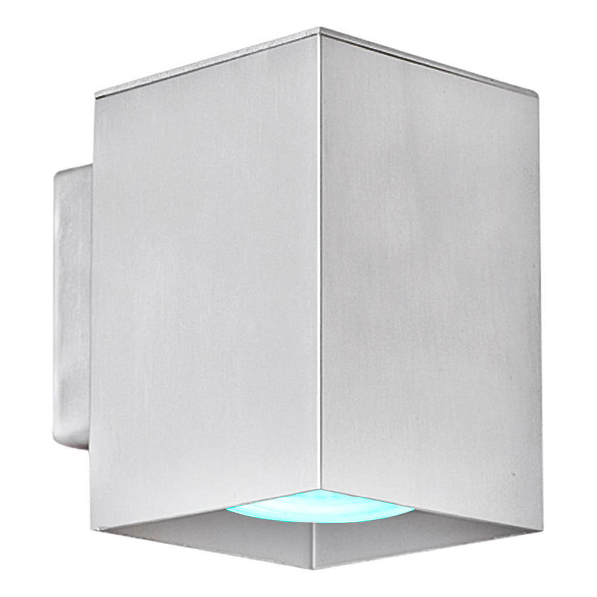 LED WANDLEUCHTE Aluminium Silber - Silberfarben, Metall (10.6/10.6/7.5cm)