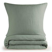 BETTWÄSCHE Musselin, 100% Baumwolle, 155/220 cm & 80/80 cm - Grün, Textil (155/220cm) - Blumtal