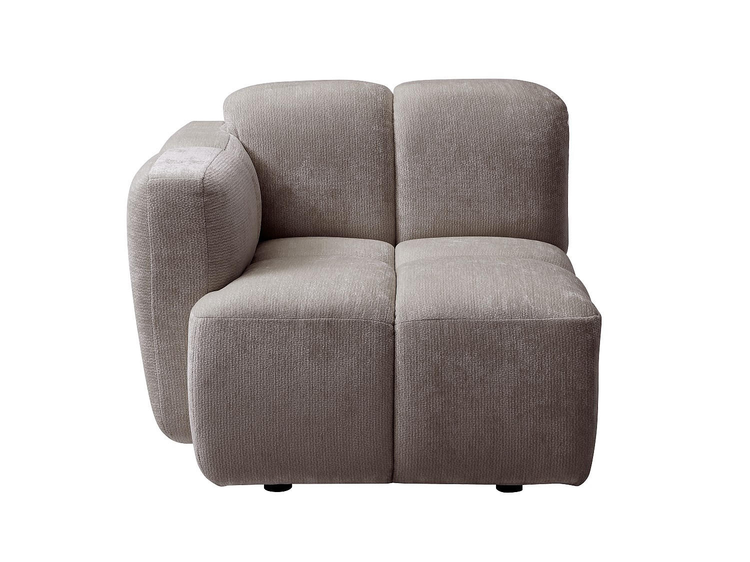 SESSEL mit gerader Rückenlehne - 1 Person - stoff - taupe Carlivi - Taupe, Holz/Textil (90/73/92cm) - Vente-Unique