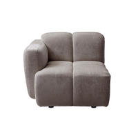 SESSEL mit gerader Rückenlehne - 1 Person - stoff - taupe Carlivi - Taupe, Holz/Textil (90/73/92cm) - Vente-Unique