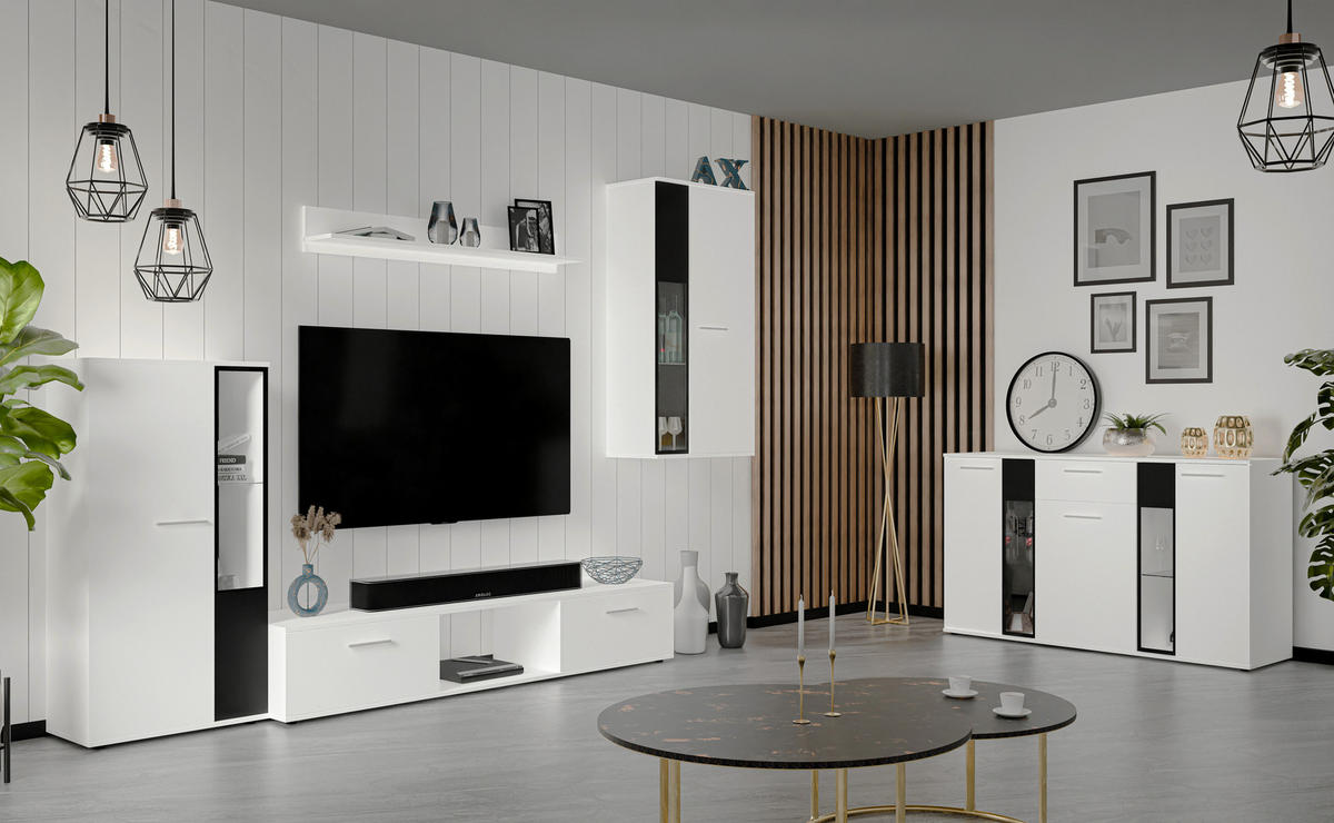 SIDEBOARD Formilo Weiß Matt 140,4/80/40,2 cm – Kommode mit Schublade - Weiß, Holzwerkstoff/Kunststoff (140/80/40cm) - AX Living