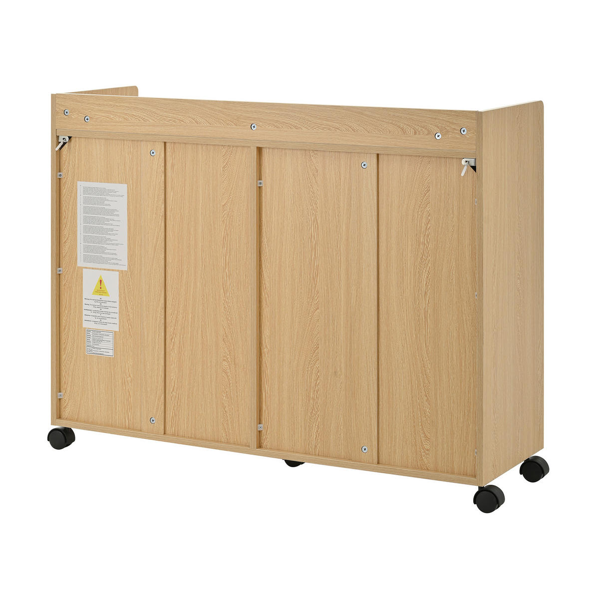 SCHUHSCHRANK 110/35/86 cm in Natur mit Schubladen, Rollen und verstellbaren Fächern - Naturfarben, Holzwerkstoff (110/86/35cm) - BEAOK