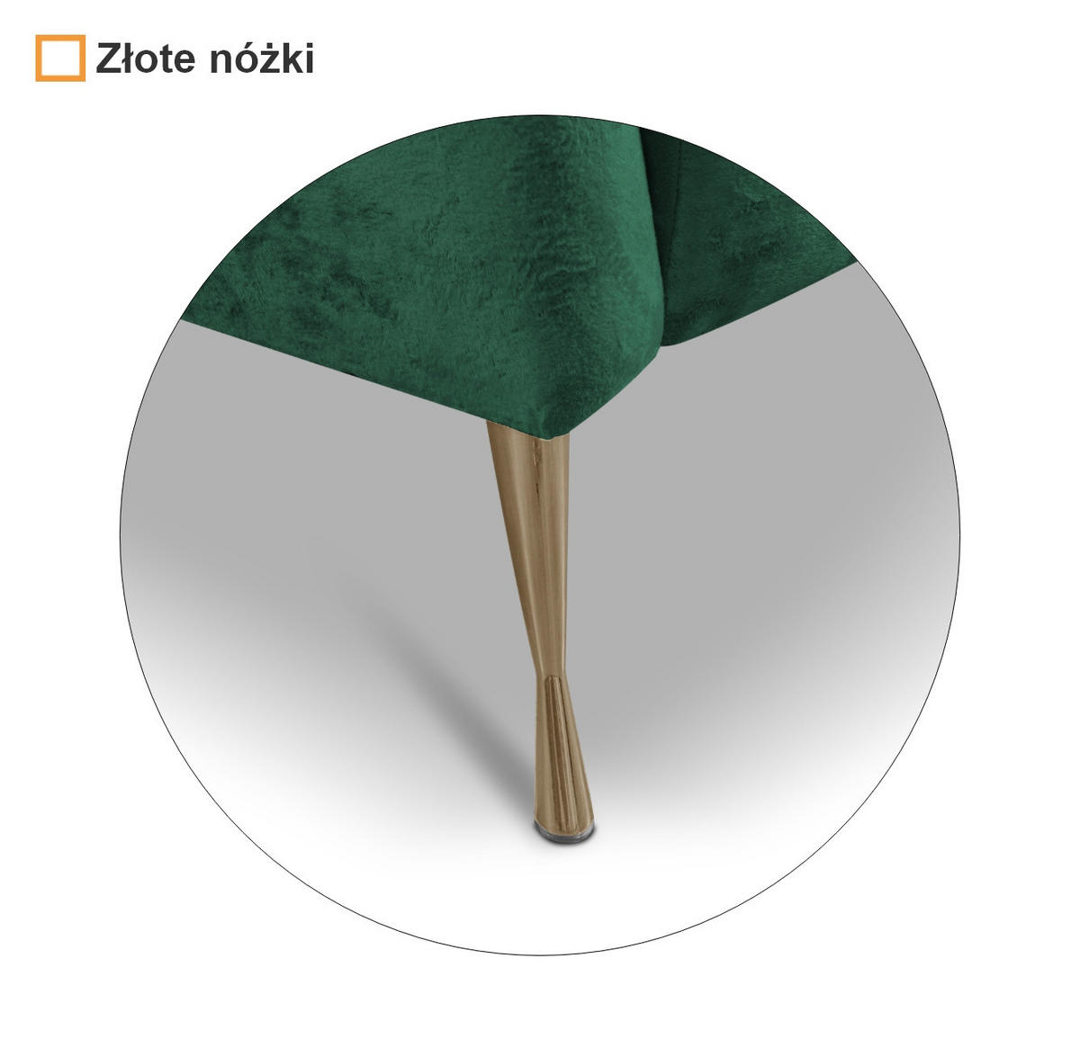 POLSTERSESSEL Adria mit Metallfüßen - Dunkelgrün/Goldfarben, Holzwerkstoff/Textil (87/78/83cm) - Ravio