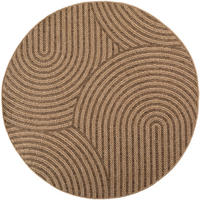 TEPPICH Outdoor ARLBERG in Beige, in Jute-Optik, Ø 120 cm - Beige, Textil (120/120cm) - KADIMA DESIGN