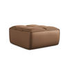 POUF Kunstleder Braun - Lila/Schwarz, Leder/Kunststoff (80/43/93cm) - Makamii