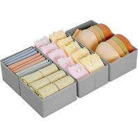 SCHUBLADEN Organizer 4-teiliges Set Grau - Multicolor, Textil (15/9/30cm)