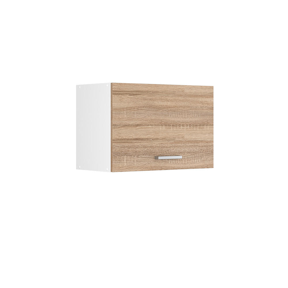HÄNGESCHRANK R-Line Sonoma 60 cm Flach - Weiß/Sonoma Eiche, Holzwerkstoff (60/40/31cm) - Vicco