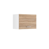 HÄNGESCHRANK R-Line Sonoma 60 cm Flach - Weiß/Sonoma Eiche, Holzwerkstoff (60/40/31cm) - Vicco
