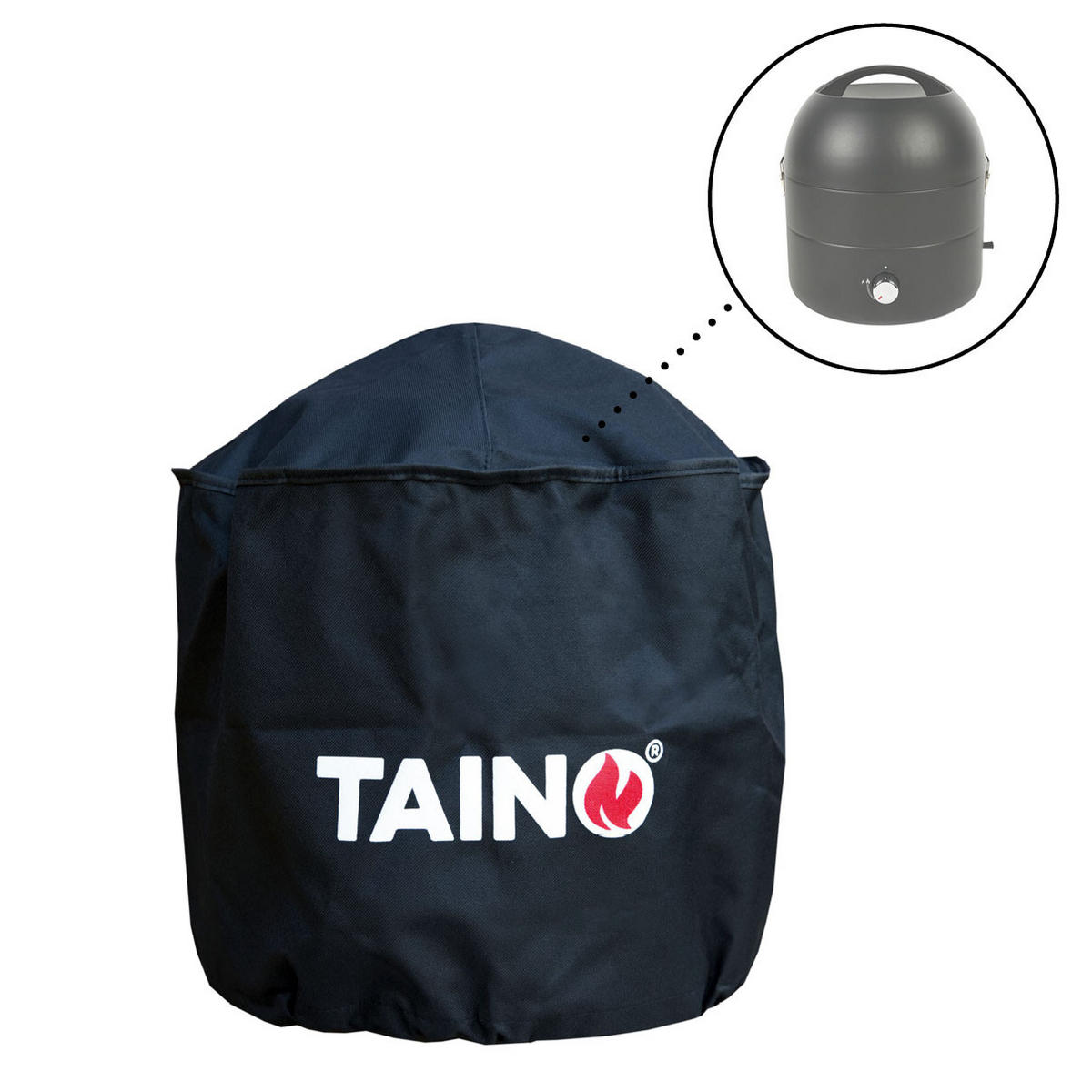 ABDECKHAUBE Grill-To-Go - Schwarz, Textil (40/30/40cm) - TAINO
