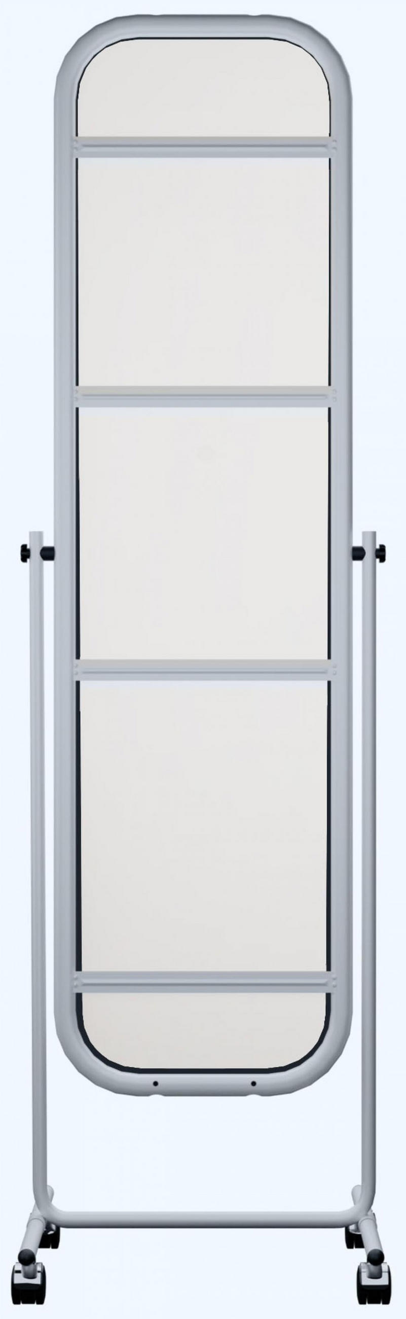 STANDSPIEGEL eckig 48/45/166 cm Metall weiß - Weiß, Metall (48/166/45cm) - CLP