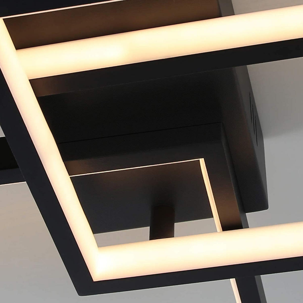 LED-DECKENLEUCHTE Irmgard 60/40/8.5 cm - Schwarz, Metall (40/60/8.5cm) - Nettlife