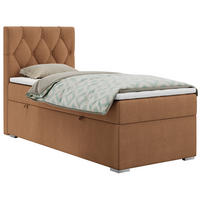 BOXBETT ALDA 90/200 Orange Struktur - H3 - Links Seite - Orange, Holz/Textil (90/200cm) - MKS