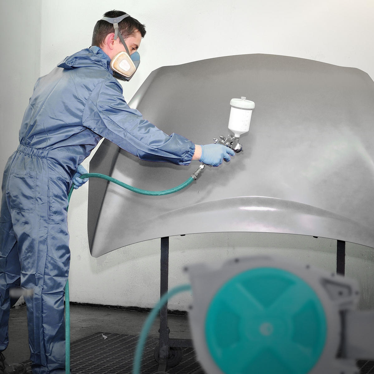 DRUCKLUFTSCHLAUCHTROMMEL 30m+2m - Grau, Kunststoff (20/40/55cm) - ECD-Germany