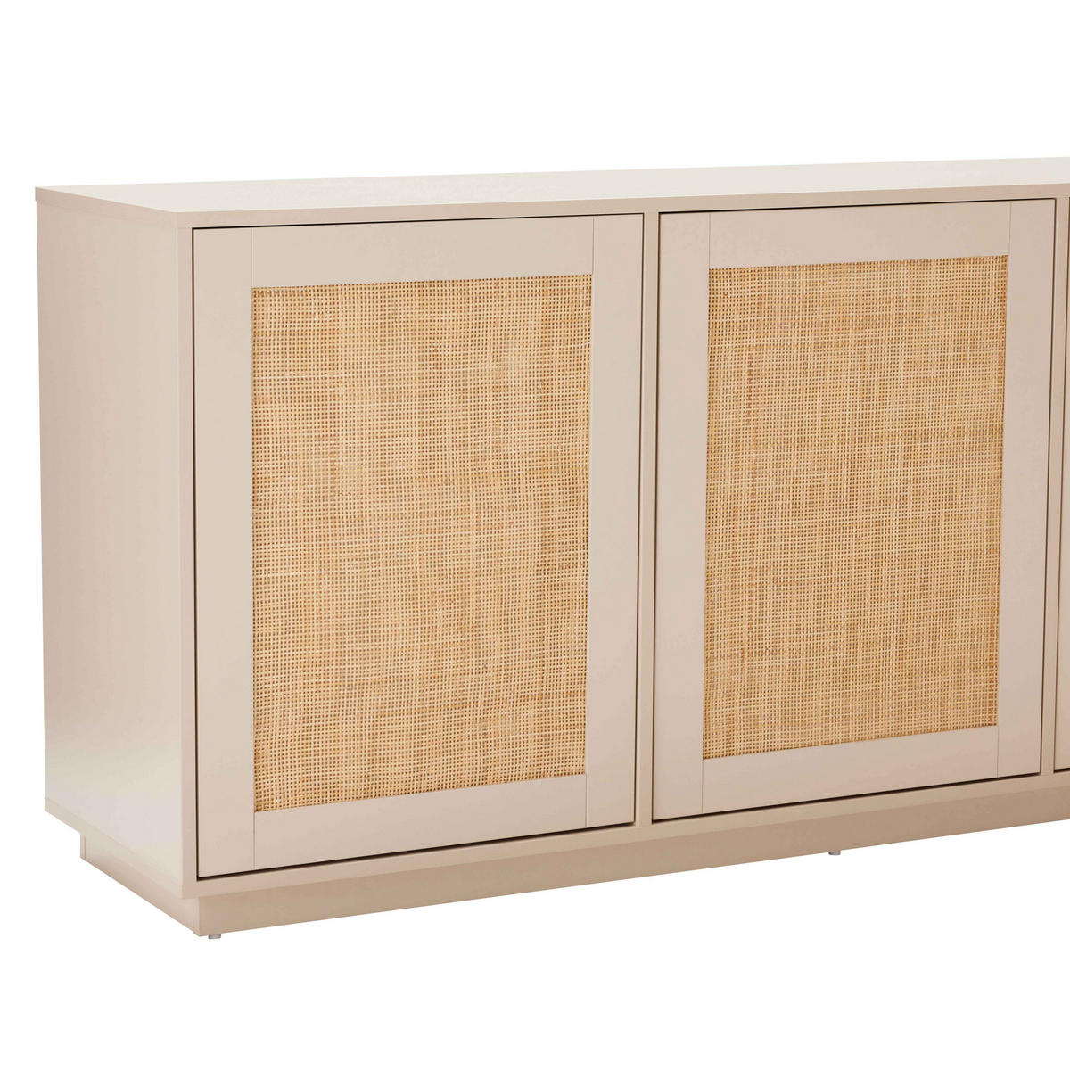 TV-MÖBEL, Beige - Beige, Holz (160/74/40cm) - Oviala