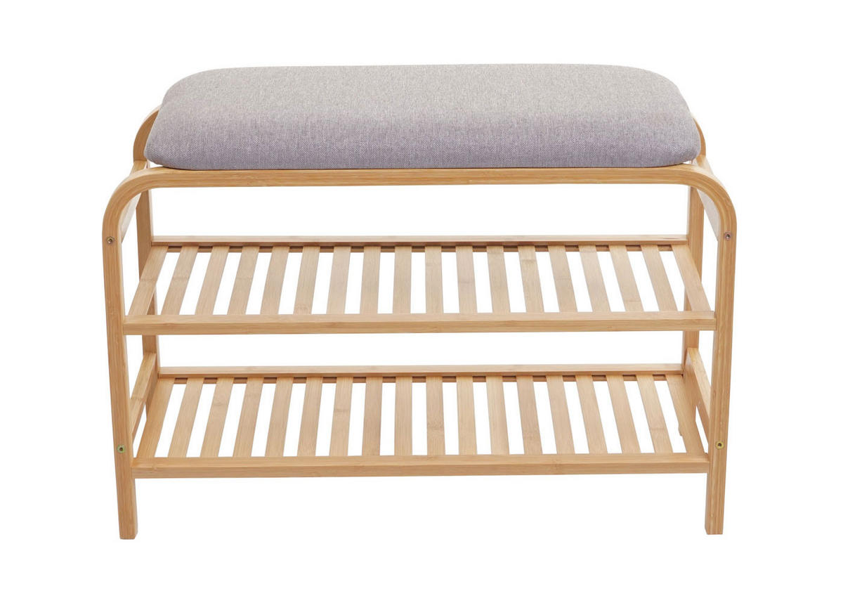 SCHUHREGAL Braun, Grau - Braun/Grau, Holz (70/50/30cm) - Jamb