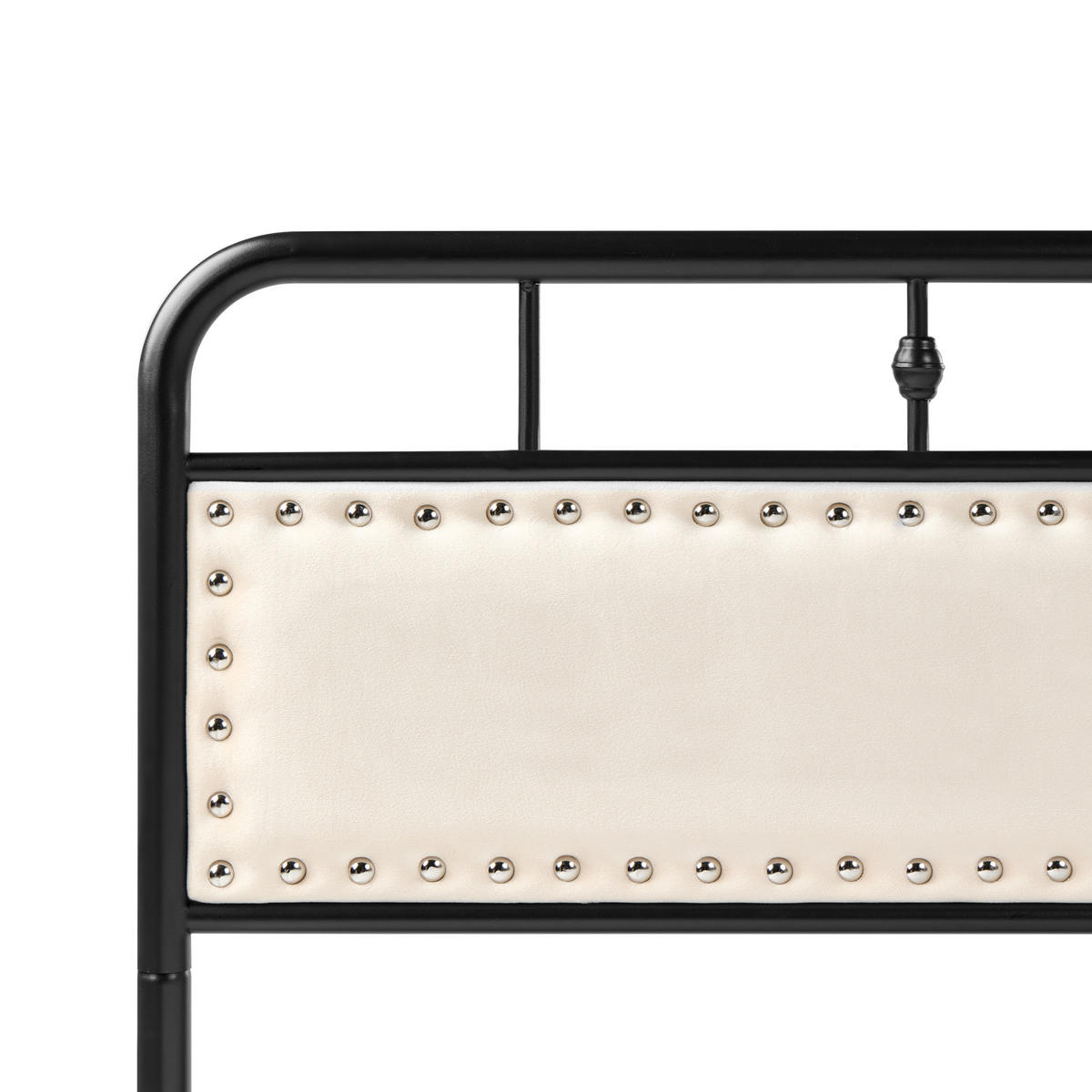 BETT mit Lattenrost 160/200 cm Eisen Schwarz Breuillet - Schwarz, Metall (160/200cm) - Beliani