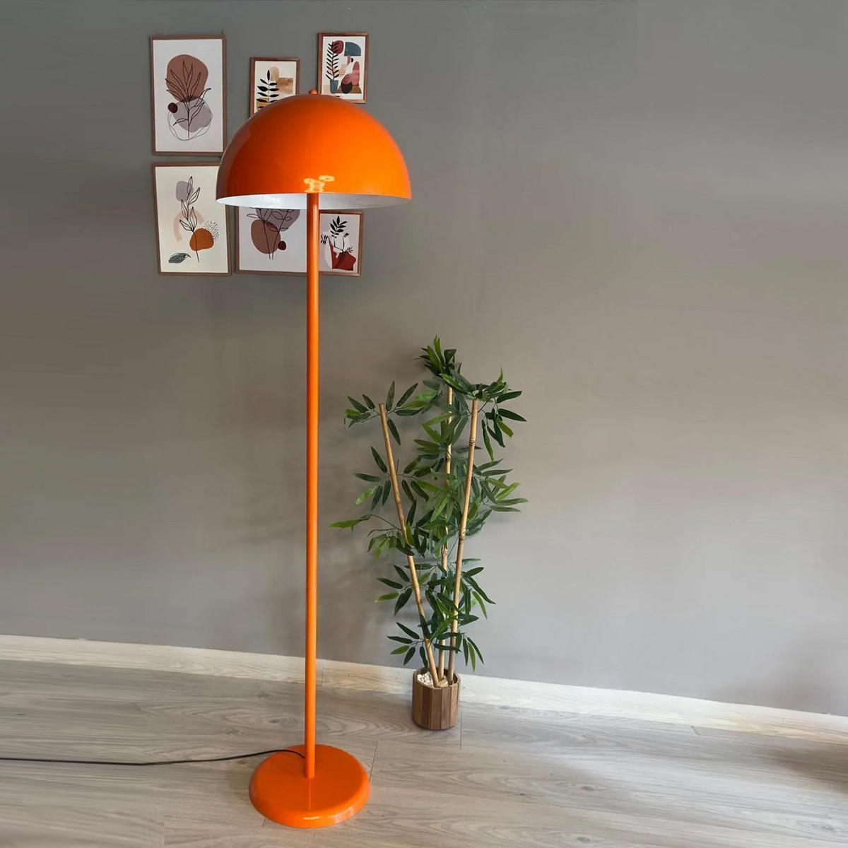 STEHLEUCHTE Gelora 170 Cm - Orange, Metall (37/37/170cm) - Bamyum