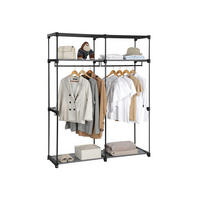 STOFFSCHRANK Antananarivo - Grau, Kunststoff (43/174/140cm) - Hansiro