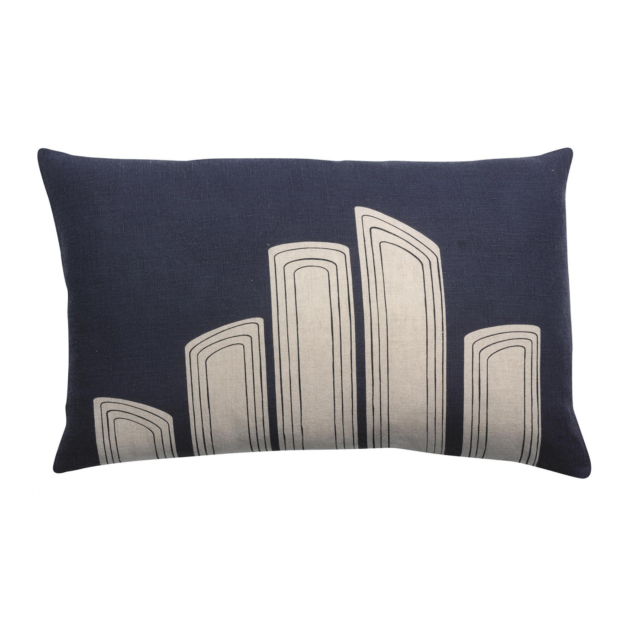 KISSEN Zeff Zaha marine 40 x 65 cm - Dunkelblau, Textil (40/65cm) - Vivaraise