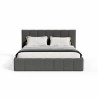 POLSTERBETT Malfo Slim 200x200 cm, Graphit - Graphitfarben, Textil (200/200cm) - Fedve