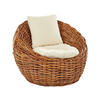 RATTANSTUHL Rattan natürlich Lerici - Naturfarben, Naturmaterialien (97/80/55cm) - Beliani