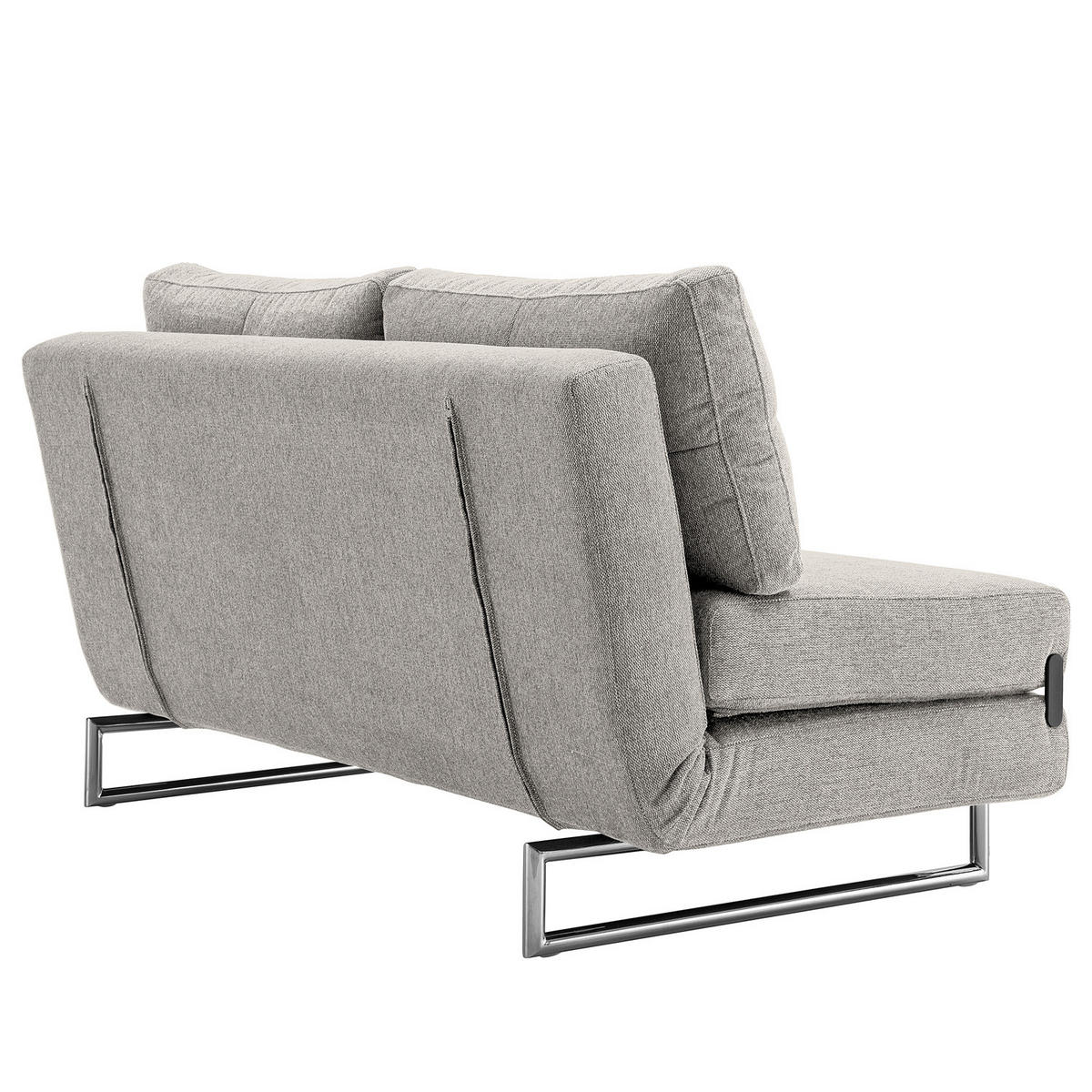 SCHLAFSOFA - Webstoff - Chromfarben/Hellgrau, Textil/Metall (150/85/88cm) - home24