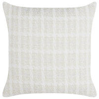 DEKOKISSEN Beige 45/45 cm Douris - Beige/Weiß, Textil (45/45/12cm) - Beliani