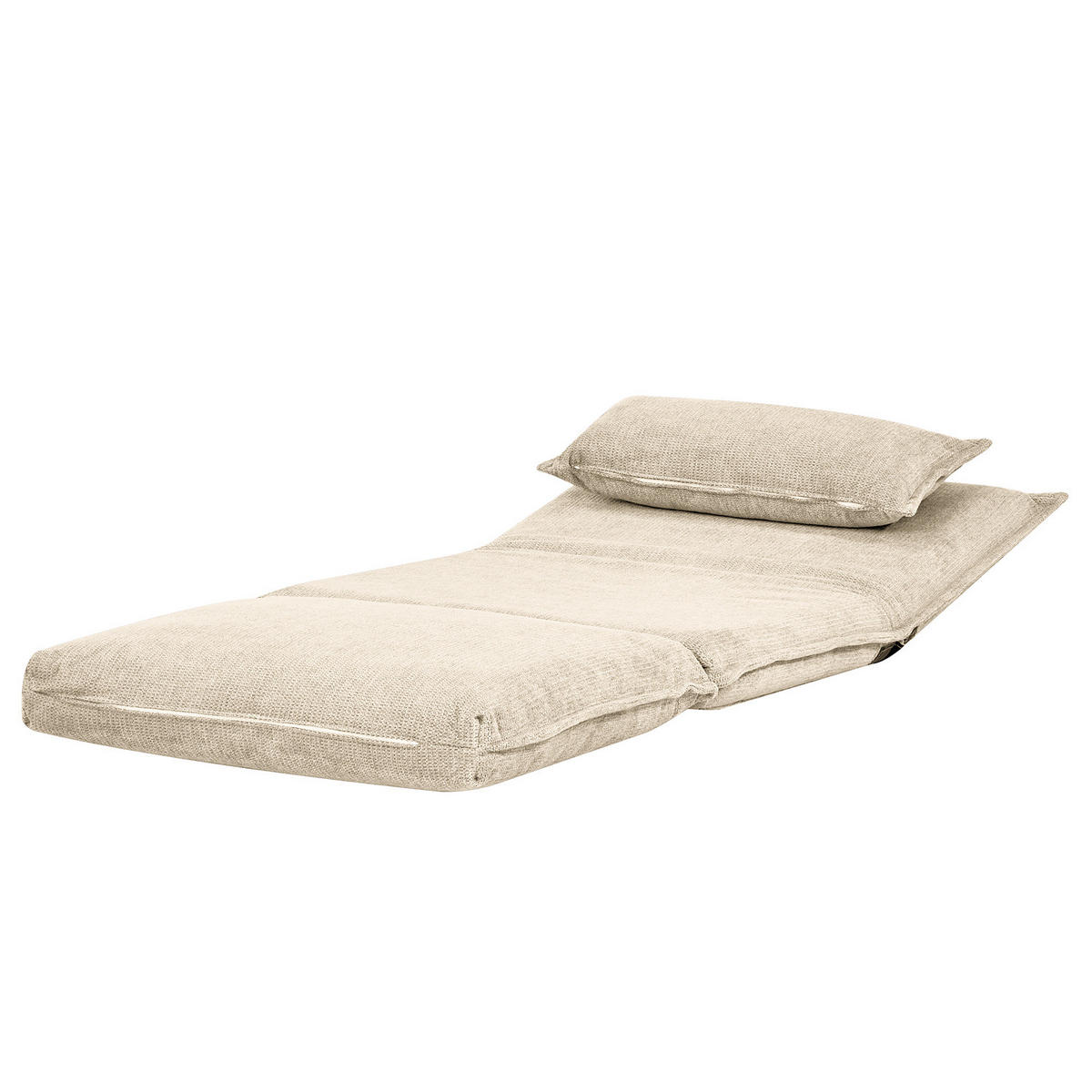 SCHLAFSESSEL - Creme, Textil/Metall (86/59/67cm) - home24