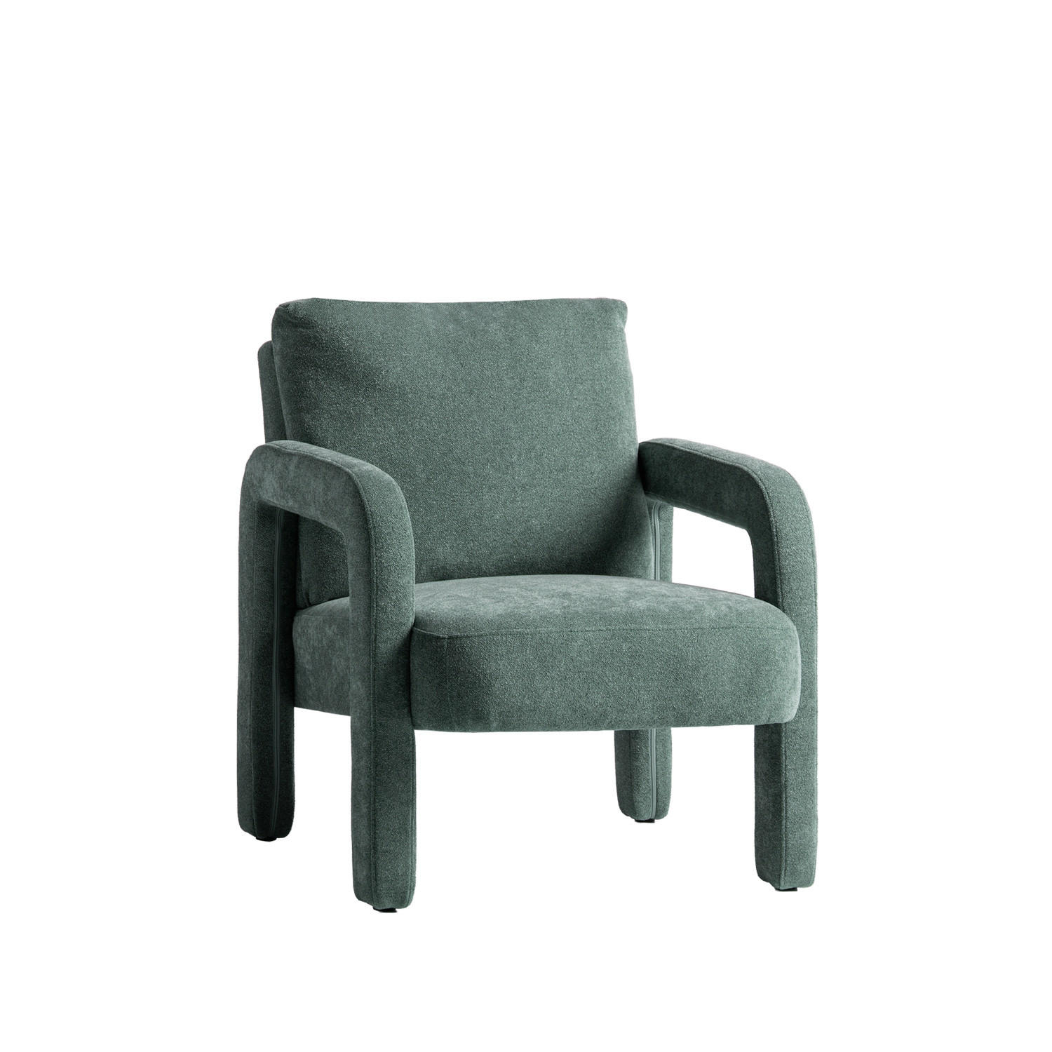 LESESESSEL Runa Grün 72 cm x 81 cm - Grün, Textil (72/81/79cm) - Klast Home