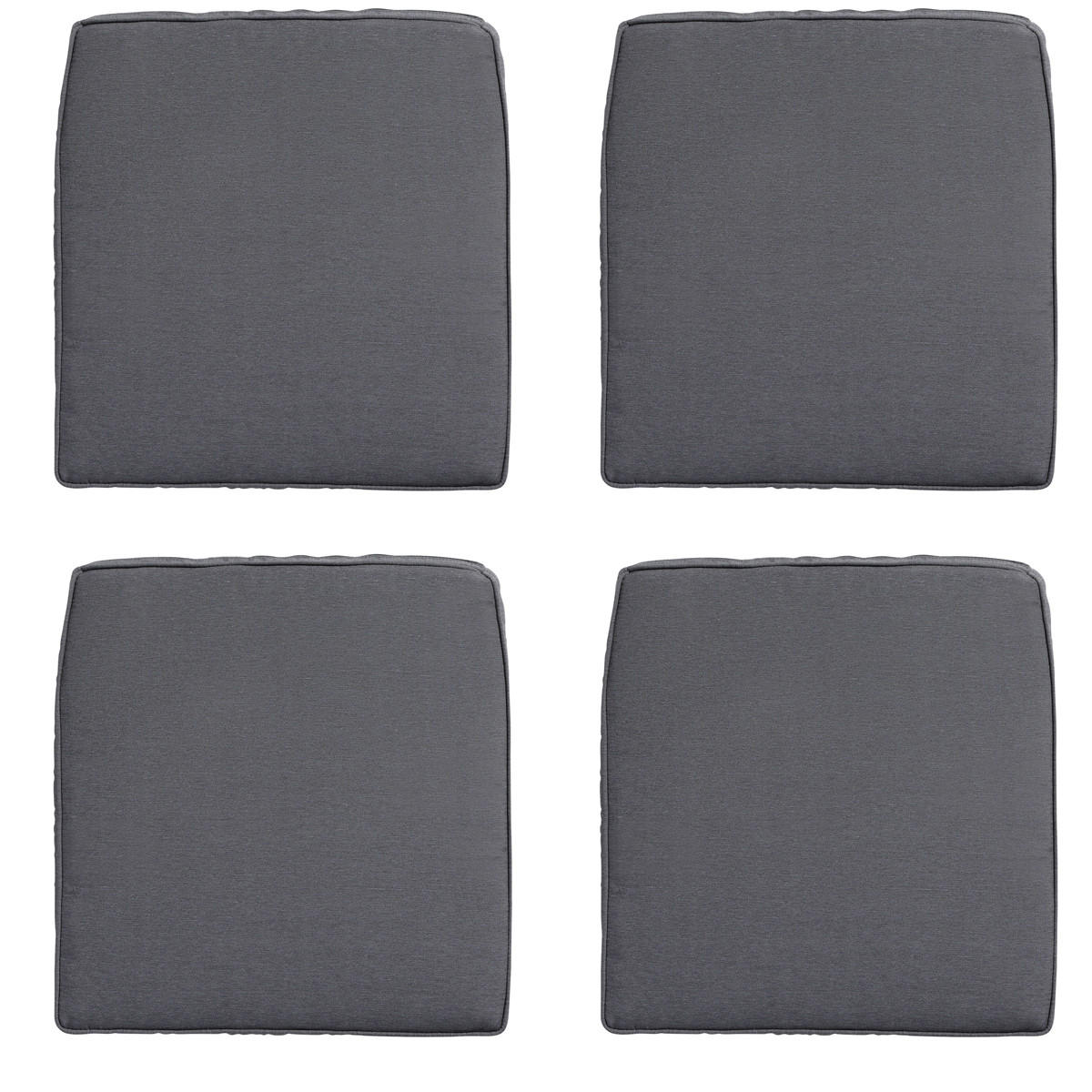 SITZKISSEN Panama 48/48 cm 4er-Set - Grau, Textil (48/5/48cm) - Madison