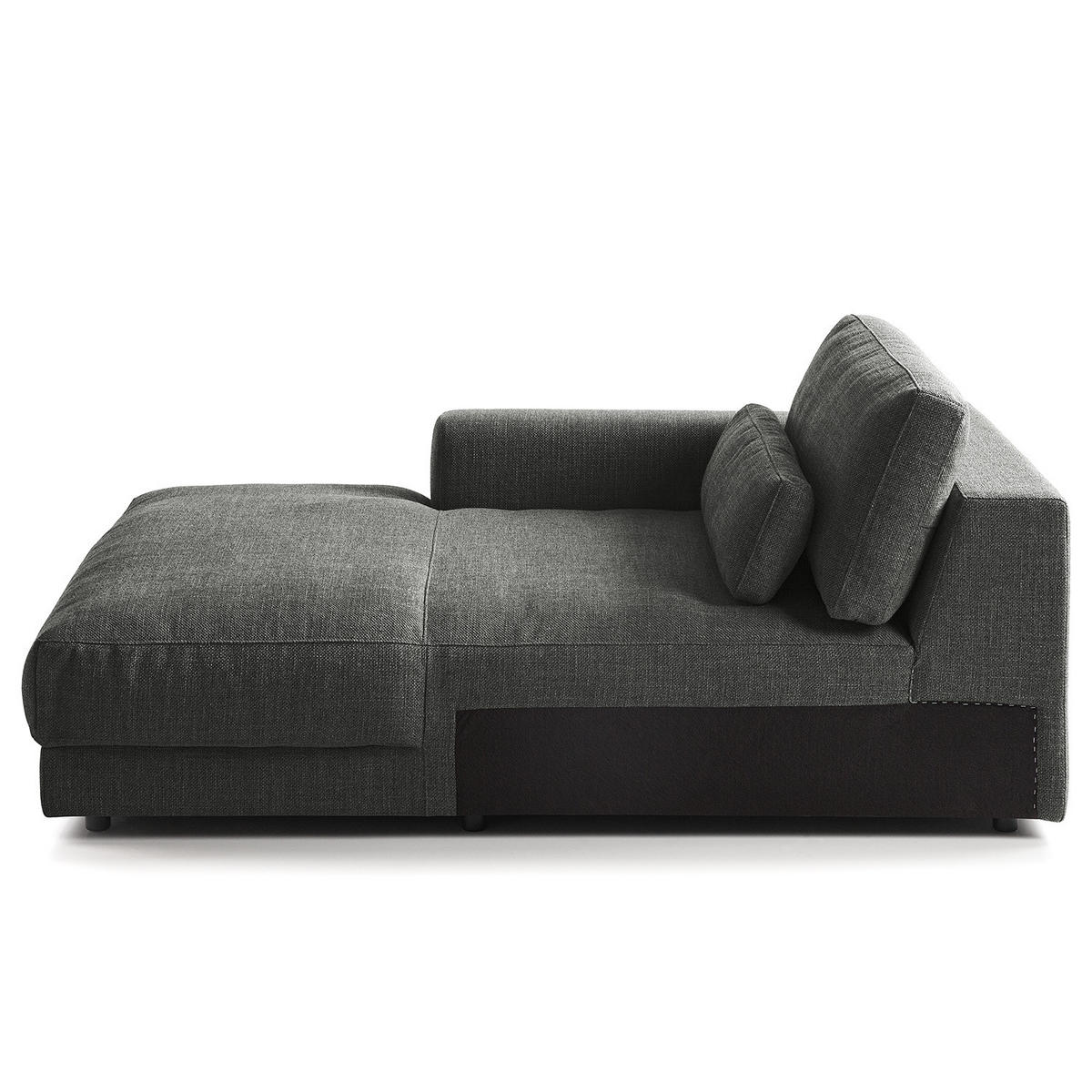 MODULLONGCHAIR - Grau, Textil (126/80/182cm) - home24