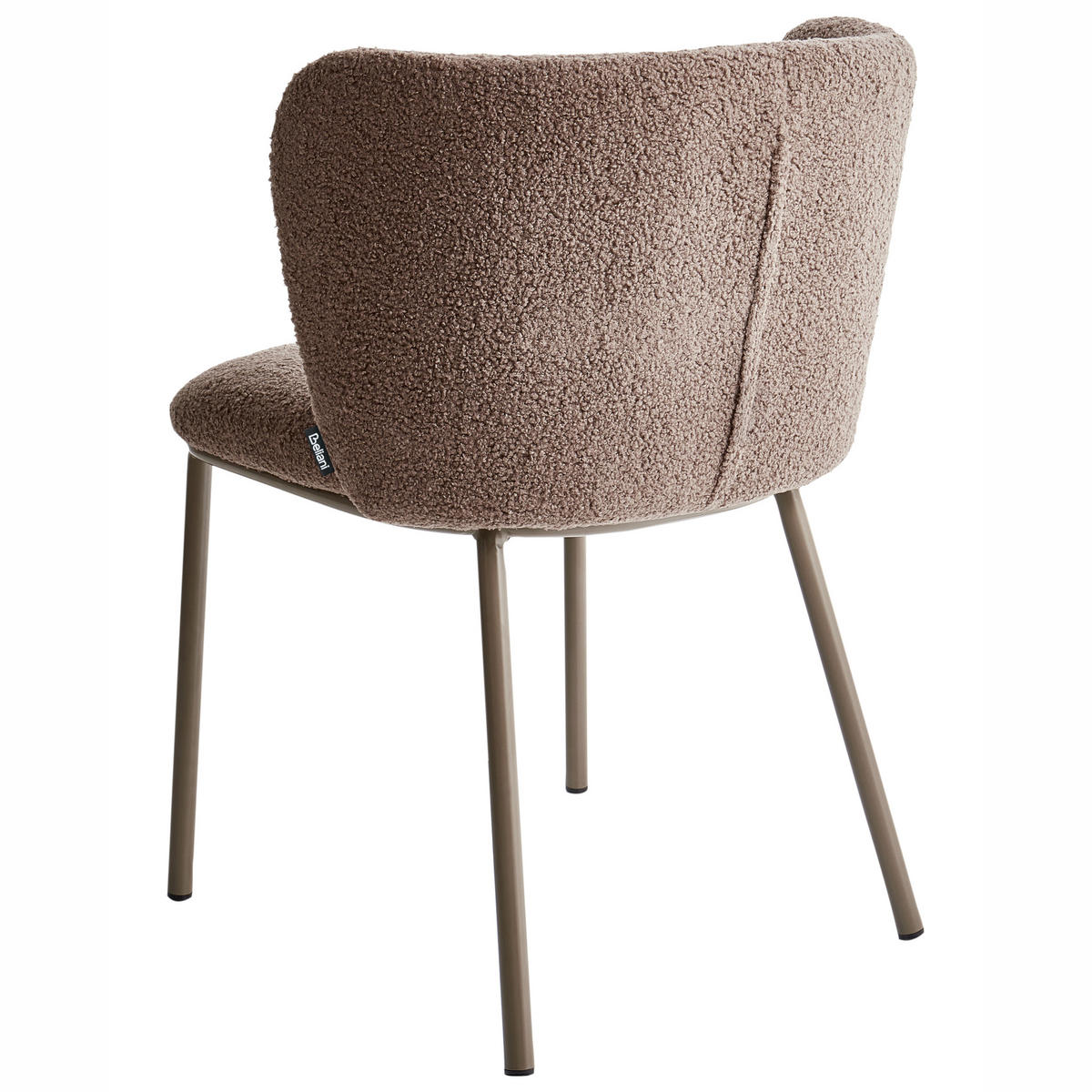 ESSZIMMERSTUHL Braun Mina II - Hellbraun, Textil (45/75/52cm) - Beliani