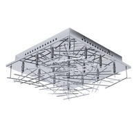 LED DECKENLEUCHTE Chrom Silber - Silberfarben, Metall (37/37/11cm)