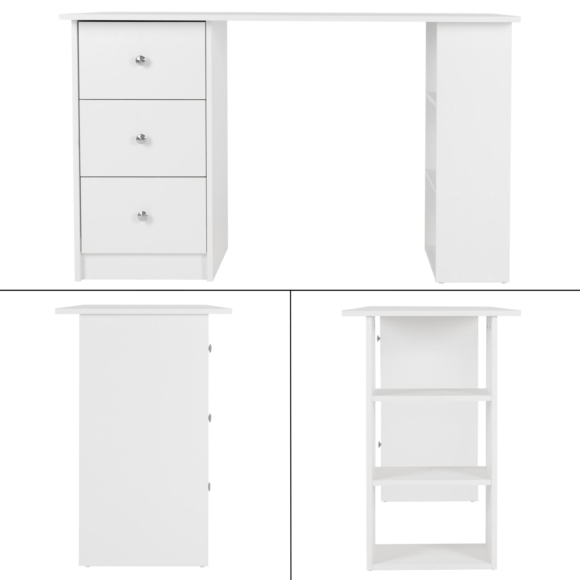 Thumbnail - Ml-Design Computertisch, Teak, Holzwerkstoff, 49x72x120 cm, Arbeitszimmer, Schreibtische, Computertische