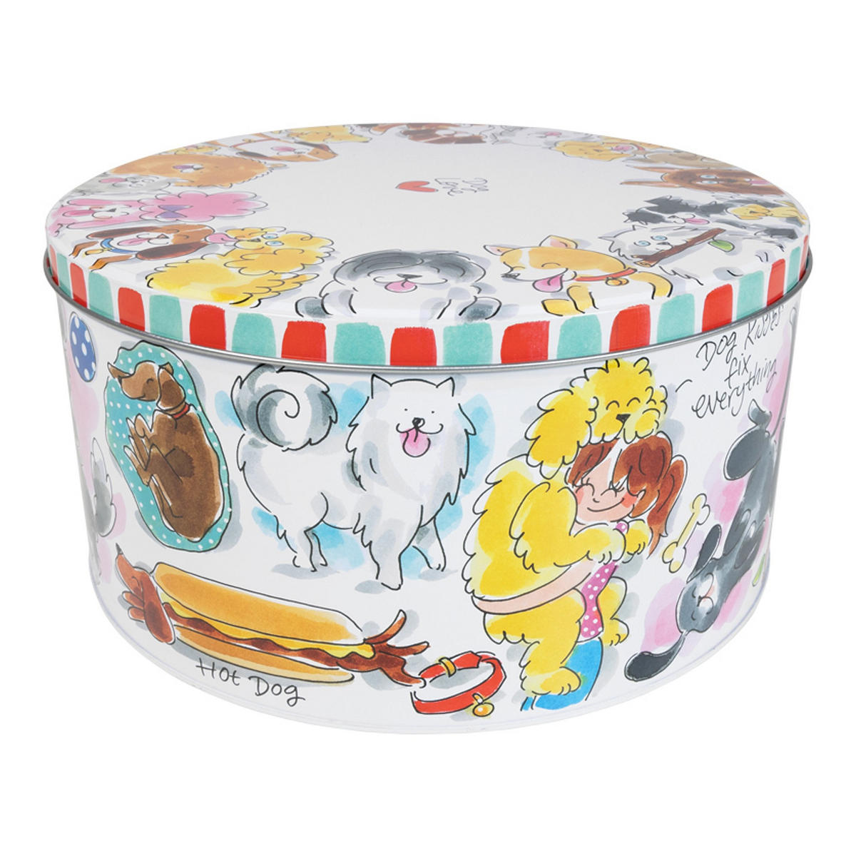 DOSEN Hund in Bunt - 24cm - Multicolor, Metall (24/12/24cm) - Blond Amsterdam