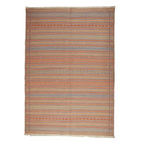 KELIM-TEPPICH handgewebt Kordi Beige 244/170 cm Schurwolle - Beige, Textil (170/244cm) - Looma