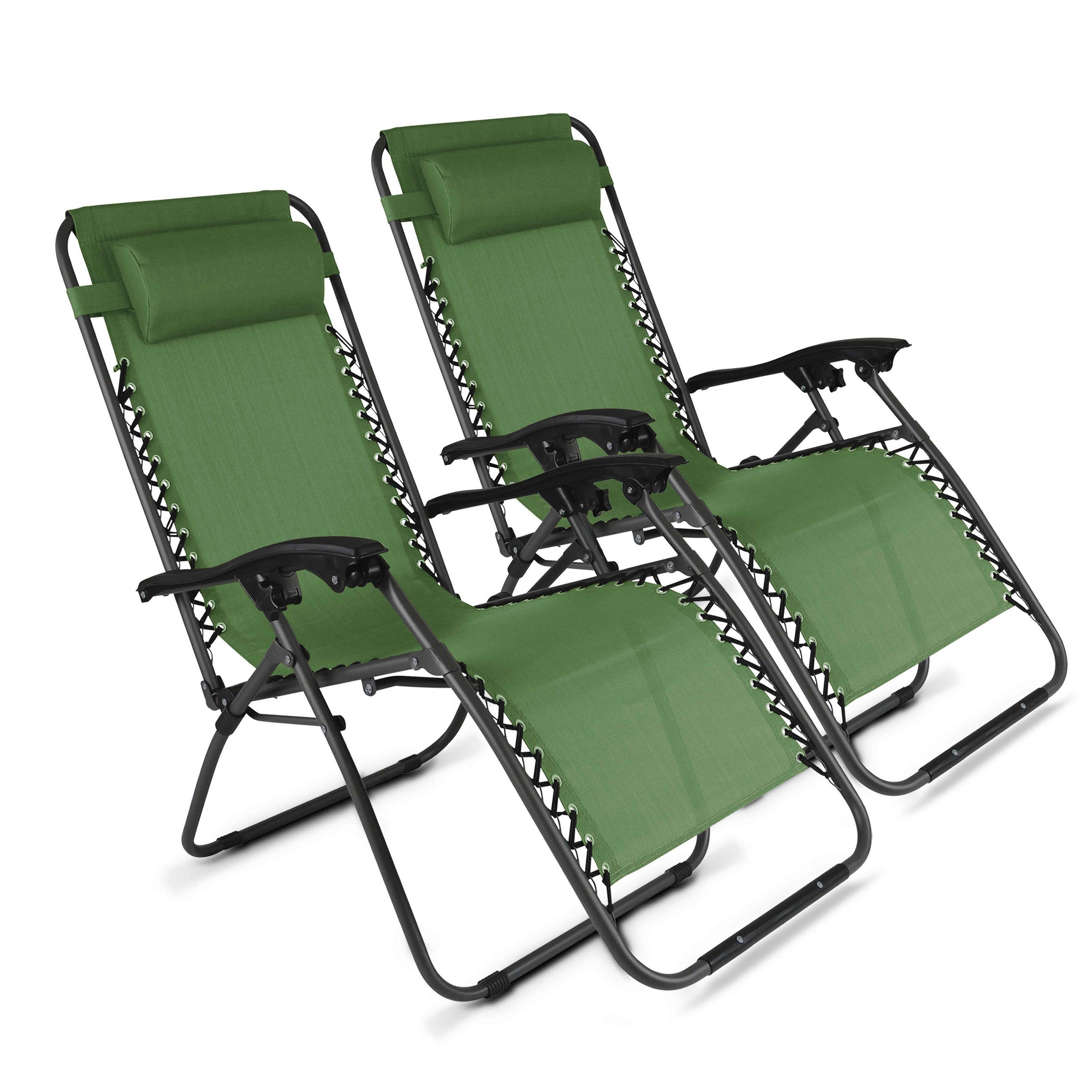 LOUNGESESSEL 2-tlg., Grün - Grün, Metall (160/110/65cm) - Oviala