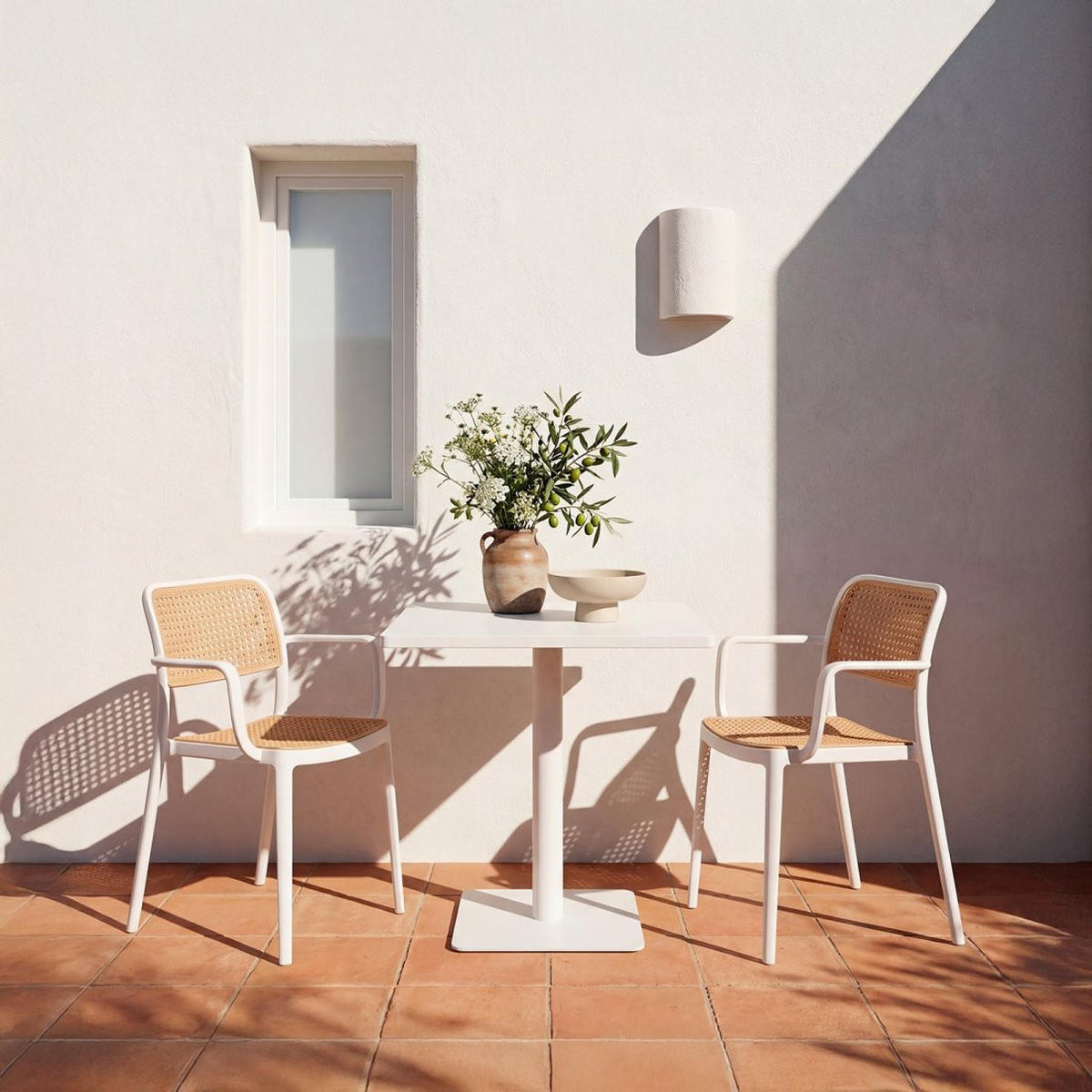 GARTENSTUHL Kaira Zweifarbig 57 cm x 81 cm 4er-Set - Multicolor, Kunststoff (57/81/54cm) - Klast Home