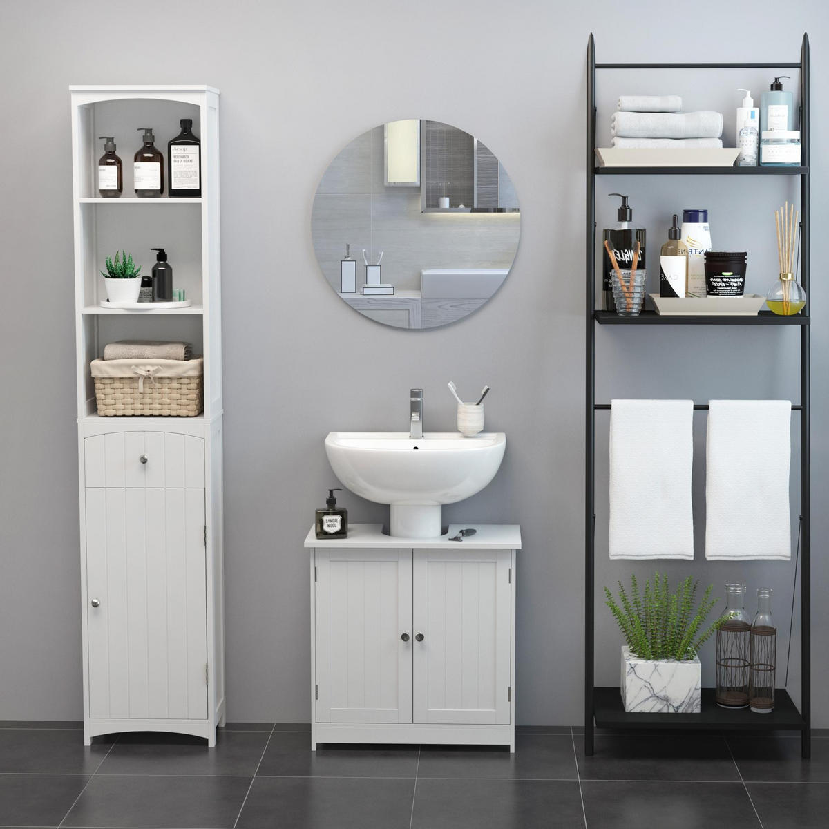 HÄNGESCHRANK Weiß 1 Stück - Weiß, Kunststoff (60/60/30cm) - GiPP